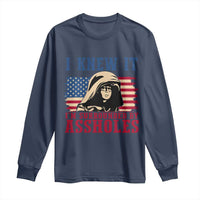 Funny I Knew It Im Surrounded by Axxholes Sci-fi Meme Long Sleeve Shirt Patriotic Space Parody USA Flag Sarcastic 1980s Movie Quote