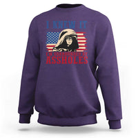 Funny I Knew It Im Surrounded by Axxholes Sci-fi Meme Sweatshirt Patriotic Space Parody USA Flag Sarcastic 1980s Movie Quote