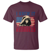 Funny I Knew It Im Surrounded by Axxholes Sci-fi Meme T Shirt Patriotic Space Parody USA Flag Sarcastic 1980s Movie Quote