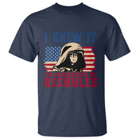 Funny I Knew It Im Surrounded by Axxholes Sci-fi Meme T Shirt Patriotic Space Parody USA Flag Sarcastic 1980s Movie Quote