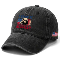 Funny I Knew It Im Surrounded by Axxholes Sci-fi Meme Washed Cotton Baseball Cap Patriotic Space Parody USA Flag Sarcastic 1980s Movie Quote