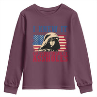 Funny I Knew It Im Surrounded by Axxholes Sci-fi Meme Youth Sweatshirt Patriotic Space Parody USA Flag Sarcastic 1980s Movie Quote