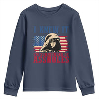 Funny I Knew It Im Surrounded by Axxholes Sci-fi Meme Youth Sweatshirt Patriotic Space Parody USA Flag Sarcastic 1980s Movie Quote