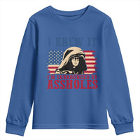 Funny I Knew It Im Surrounded by Axxholes Sci-fi Meme Youth Sweatshirt Patriotic Space Parody USA Flag Sarcastic 1980s Movie Quote