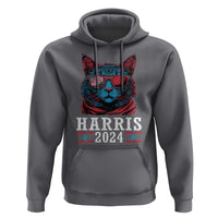 Harris 2024 Hoodie Childless Cat Lady For President American Flag - Wonder Print Shop