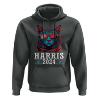 Harris 2024 Hoodie Childless Cat Lady For President American Flag - Wonder Print Shop