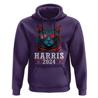 Harris 2024 Hoodie Childless Cat Lady For President American Flag - Wonder Print Shop