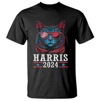 Harris 2024 T Shirt Childless Cat Lady For President American Flag - Wonder Print Shop