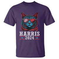 Harris 2024 T Shirt Childless Cat Lady For President American Flag - Wonder Print Shop