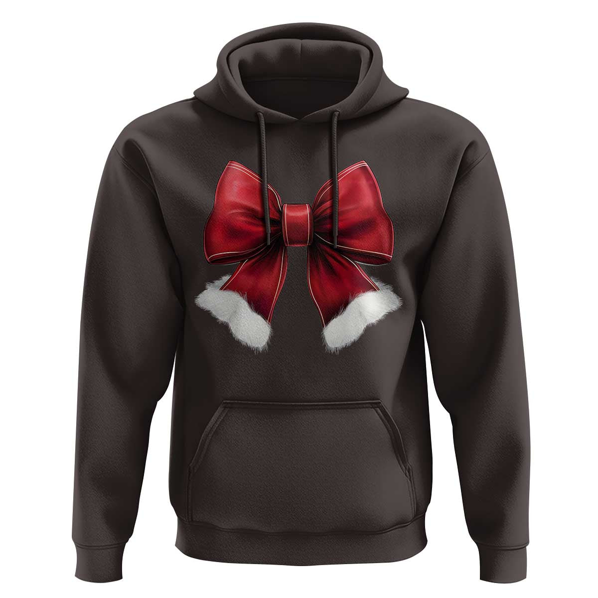 Red Coquette Bow Santa Christmas Vibe Hoodie