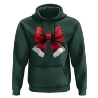 Red Coquette Bow Santa Christmas Vibe Hoodie