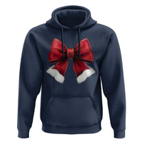 Red Coquette Bow Santa Christmas Vibe Hoodie