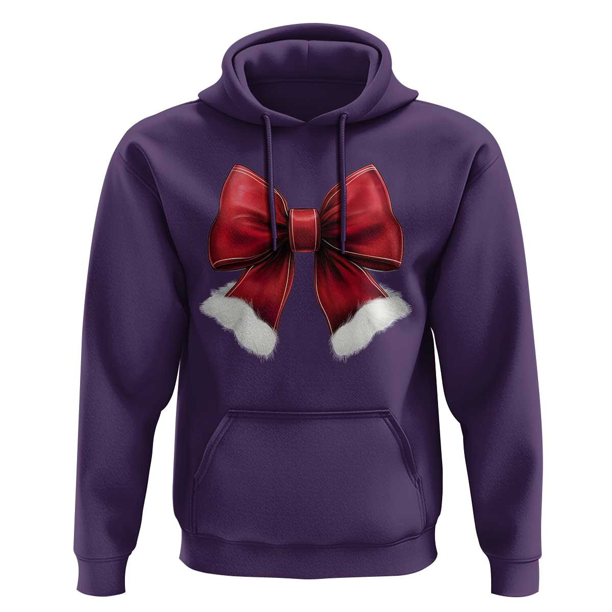 Red Coquette Bow Santa Christmas Vibe Hoodie