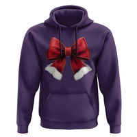 Red Coquette Bow Santa Christmas Vibe Hoodie