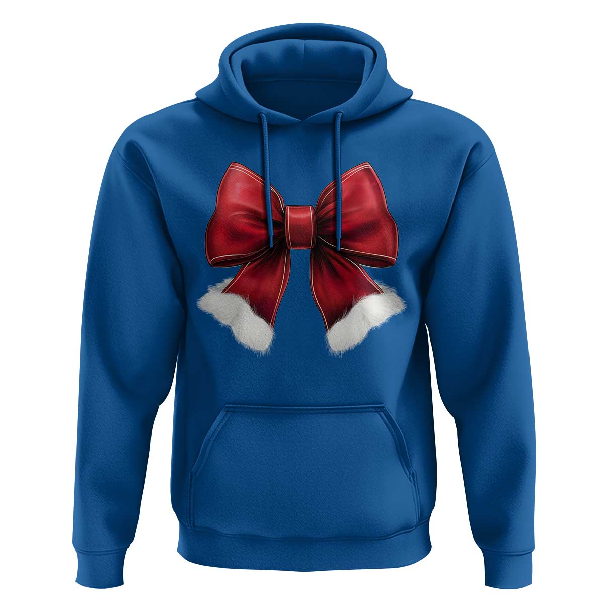 Red Coquette Bow Santa Christmas Vibe Hoodie
