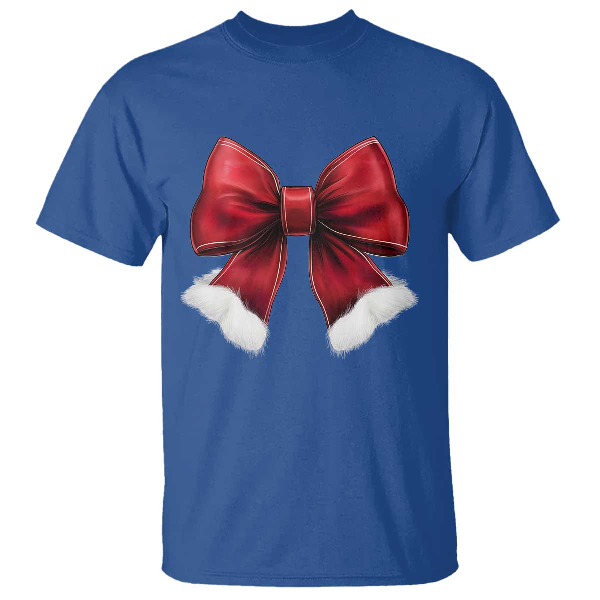 Red Coquette Bow Santa Christmas Vibe T Shirt - Wonder Print Shop