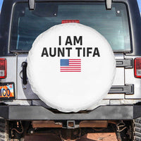 Funny I Am Aunt Tifa Spare Tire Cover Sarcastic Political Meme American Flag - Wonder Print Shop