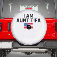 Funny I Am Aunt Tifa Spare Tire Cover Sarcastic Political Meme American Flag - Wonder Print Shop