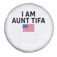 Funny I Am Aunt Tifa Spare Tire Cover Sarcastic Political Meme American Flag - Wonder Print Shop