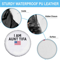 Funny I Am Aunt Tifa Spare Tire Cover Sarcastic Political Meme American Flag - Wonder Print Shop