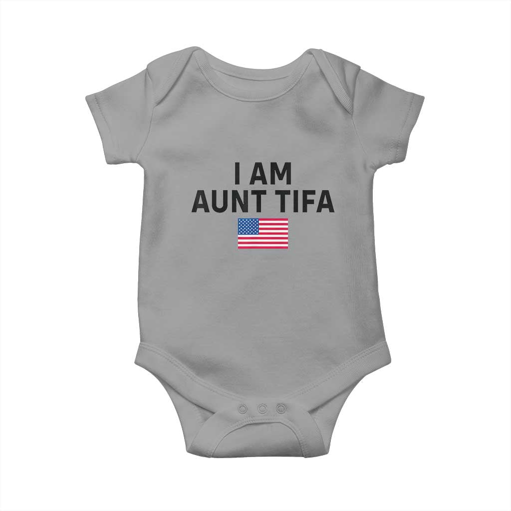 Funny I Am Aunt Tifa Baby Onesie Sarcastic Political Meme American Flag - Wonder Print Shop