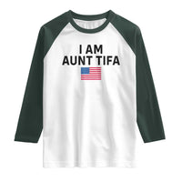 Funny I Am Aunt Tifa Raglan Shirt Sarcastic Political Meme American Flag - Wonder Print Shop