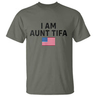 Funny I Am Aunt Tifa T Shirt Sarcastic Political Meme American Flag - Wonder Print Shop