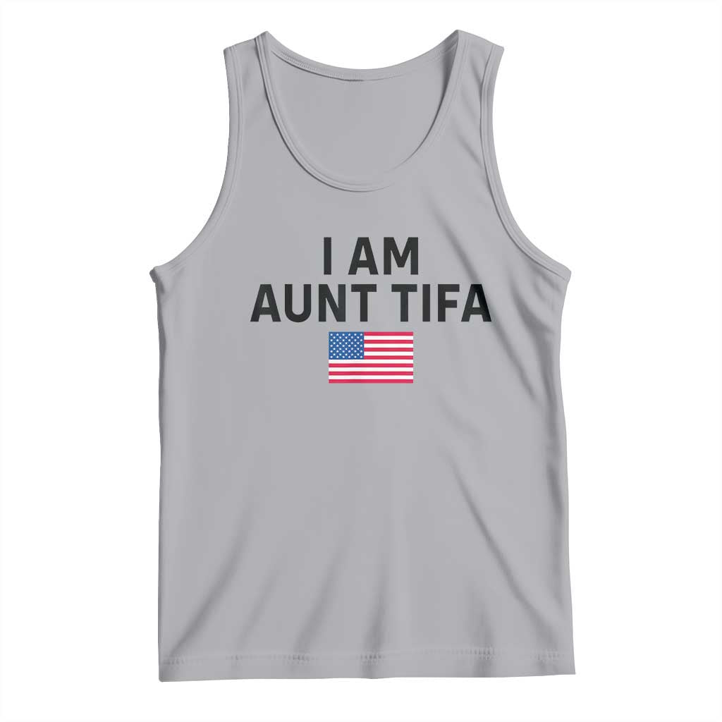 Funny I Am Aunt Tifa Tank Top Sarcastic Political Meme American Flag - Wonder Print Shop