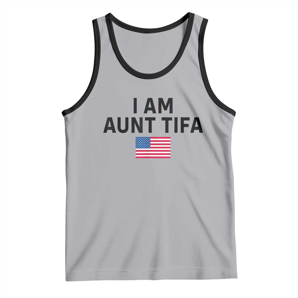 Funny I Am Aunt Tifa Tank Top Sarcastic Political Meme American Flag - Wonder Print Shop