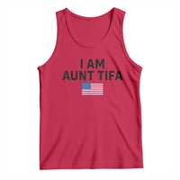 Funny I Am Aunt Tifa Tank Top Sarcastic Political Meme American Flag - Wonder Print Shop