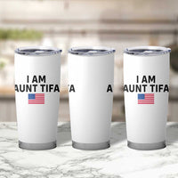 Funny I Am Aunt Tifa Tumbler Cup Sarcastic Political Meme American Flag - Wonder Print Shop