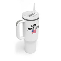 Funny I Am Aunt Tifa Tumbler With Handle Sarcastic Political Meme American Flag - Wonder Print Shop