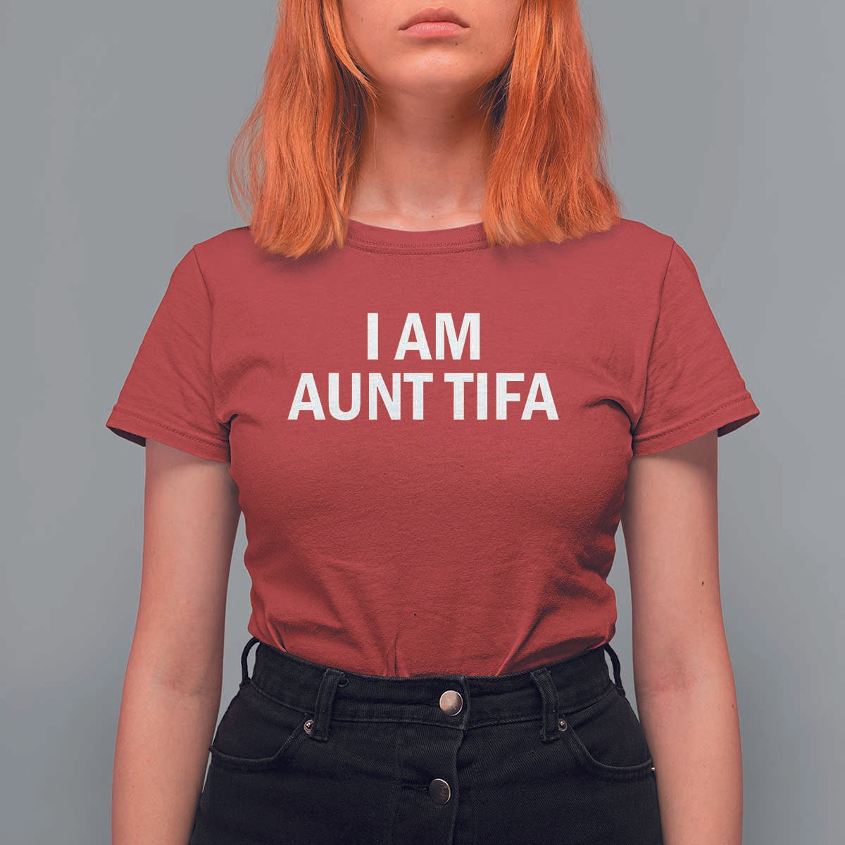 Funny I Am Aunt Tifa T Shirt For Women Funny Political Sarcasm Patriotic Minimalist - Wonder Print Shop