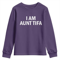 Funny I Am Aunt Tifa Youth Sweatshirt Funny Political Sarcasm Patriotic Minimalist - Wonder Print Shop