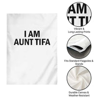 Funny I Am Aunt Tifa Garden Flag Sarcastic Political Satire Minimalist - Wonder Print Shop
