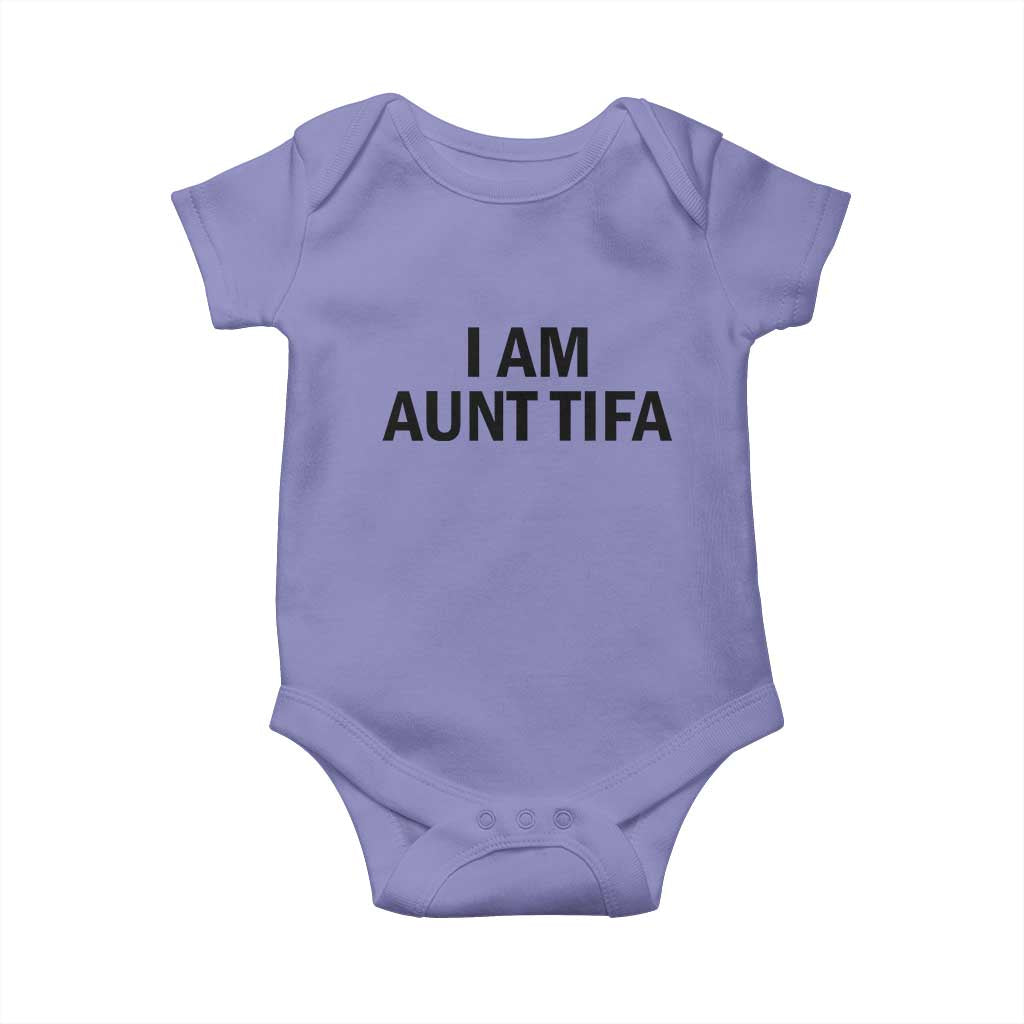Funny I Am Aunt Tifa Baby Onesie Sarcastic Political Satire Minimalist - Wonder Print Shop