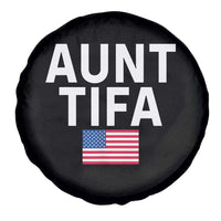 Aunt Tifa Spare Tire Cover Funny Political Sarcasm Patriotic American Flag - Wonder Print Shop