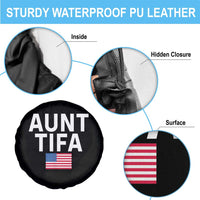 Aunt Tifa Spare Tire Cover Funny Political Sarcasm Patriotic American Flag - Wonder Print Shop