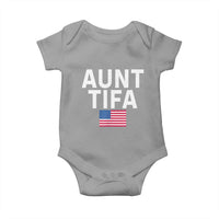 Aunt Tifa Baby Onesie Funny Political Sarcasm Patriotic American Flag - Wonder Print Shop