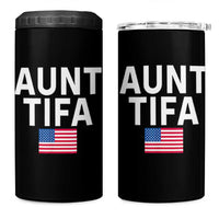 Aunt Tifa 4 in 1 Can Cooler Tumbler Funny Political Sarcasm Patriotic American Flag - Wonder Print Shop