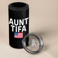 Aunt Tifa 4 in 1 Can Cooler Tumbler Funny Political Sarcasm Patriotic American Flag - Wonder Print Shop