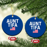 Aunt Tifa Ceramic Ornament Funny Political Sarcasm Patriotic American Flag - Wonder Print Shop
