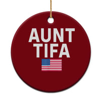 Aunt Tifa Ceramic Ornament Funny Political Sarcasm Patriotic American Flag - Wonder Print Shop