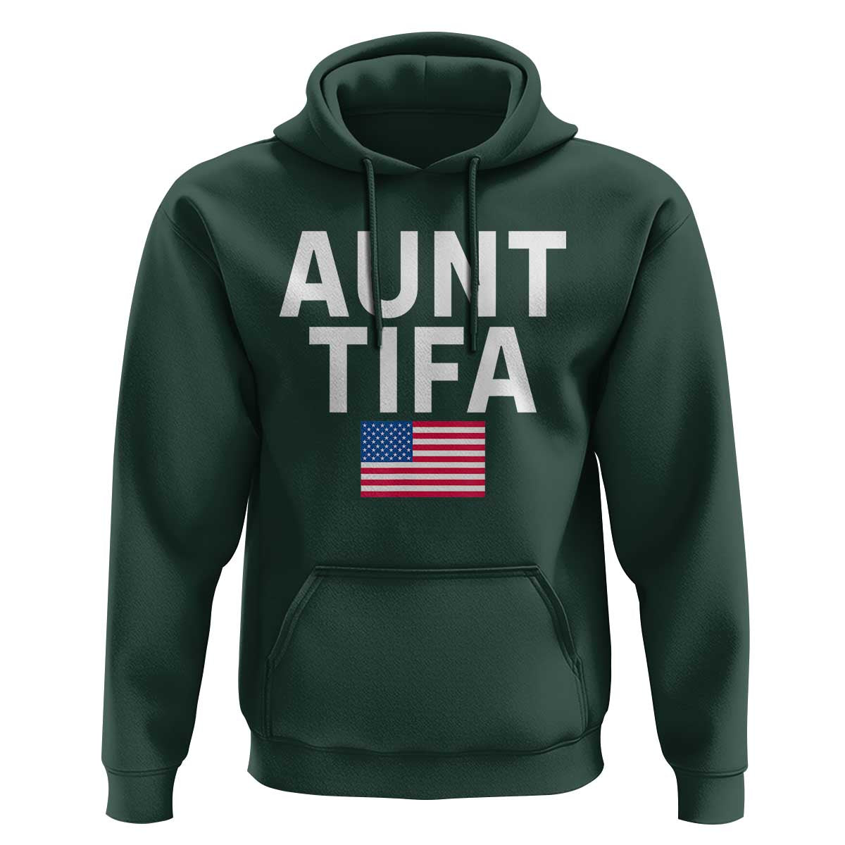 Aunt Tifa Hoodie Funny Political Sarcasm Patriotic American Flag - Wonder Print Shop