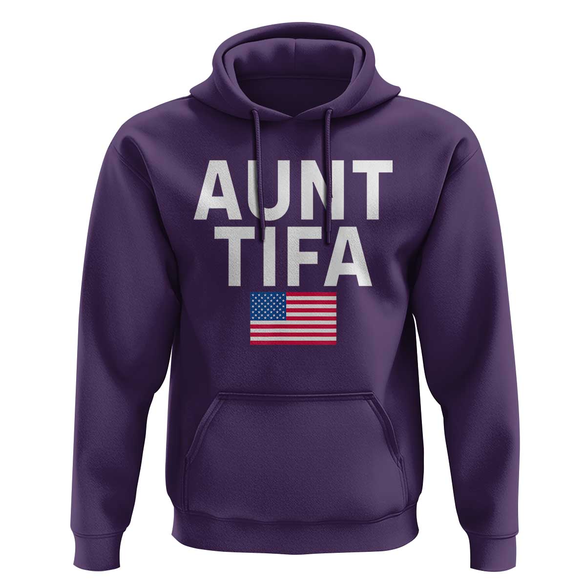 Aunt Tifa Hoodie Funny Political Sarcasm Patriotic American Flag - Wonder Print Shop