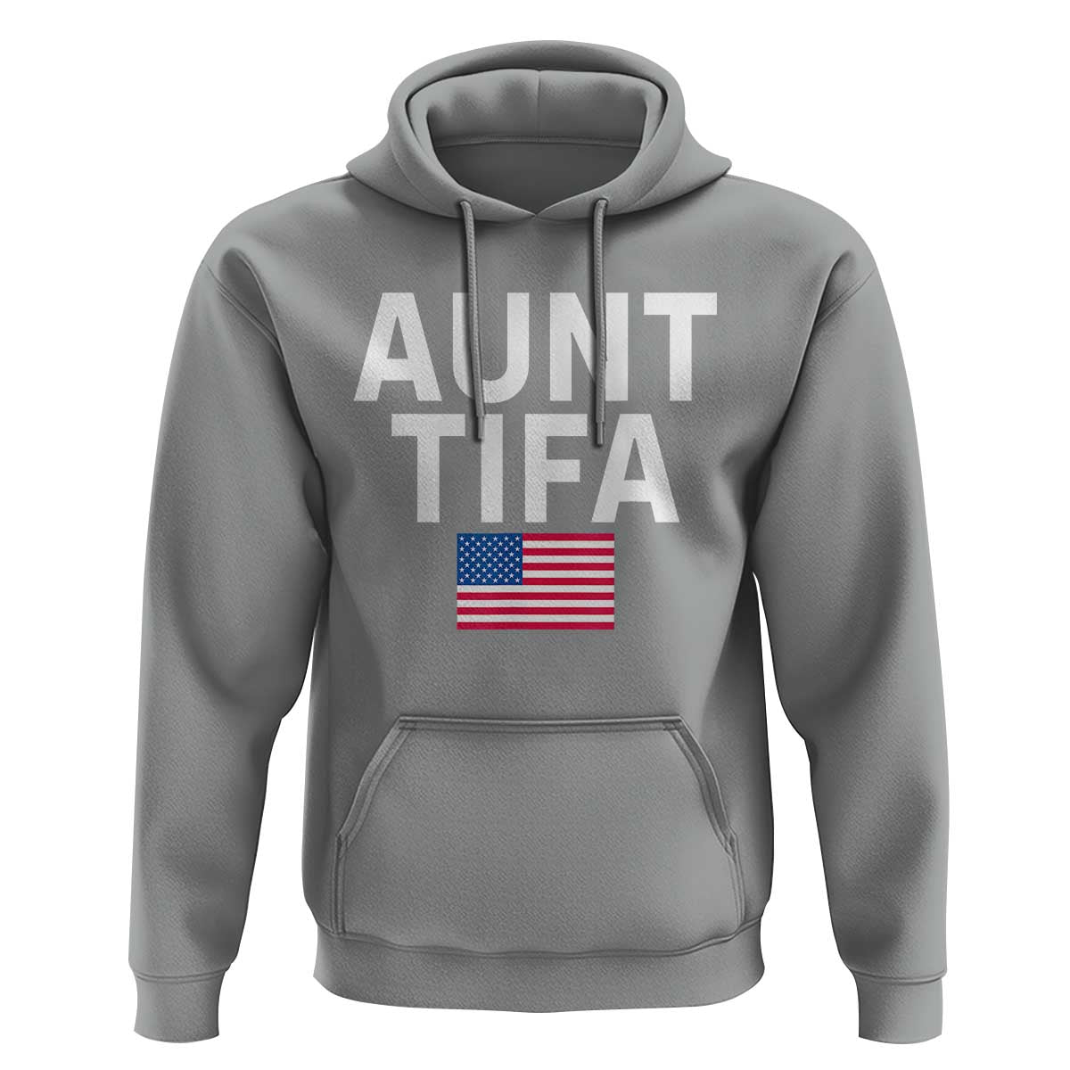 Aunt Tifa Hoodie Funny Political Sarcasm Patriotic American Flag - Wonder Print Shop