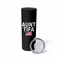 Aunt Tifa Skinny Tumbler Funny Political Sarcasm Patriotic American Flag - Wonder Print Shop