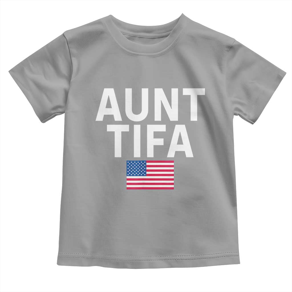 Aunt Tifa Toddler T Shirt Funny Political Sarcasm Patriotic American Flag - Wonder Print Shop