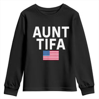 Aunt Tifa Youth Sweatshirt Funny Political Sarcasm Patriotic American Flag - Wonder Print Shop