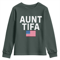 Aunt Tifa Youth Sweatshirt Funny Political Sarcasm Patriotic American Flag - Wonder Print Shop
